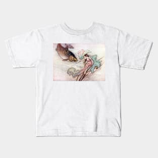 Tom and the Trout by Warwick Goble Kids T-Shirt